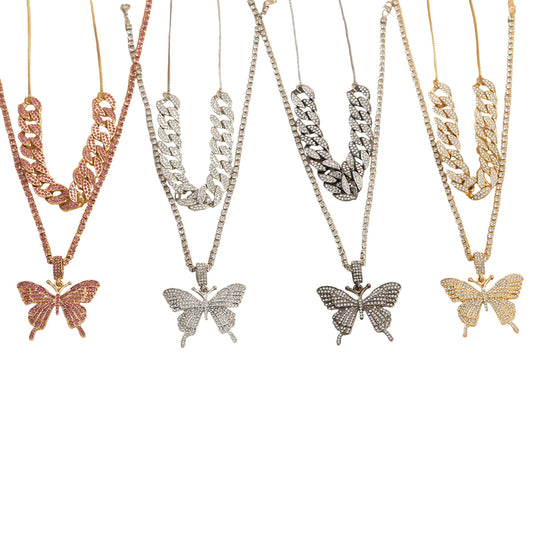 Diamond Butterfly Necklace for Women | Fine Gold & Silver Butterfly Pendant Jewelry LONDYN UPBRINGING