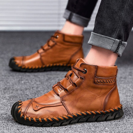 Men’s Leather Casual Shoes – Premium Genuine Leather Sneakers for Everyday Comfort & Style LONDYN UPBRINGING