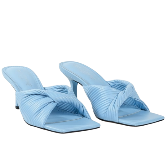 Women's Summer Bow High Heel Sandals: Square Toe Stiletto Pumps & Dress Heels LONDYN UPBRINGING