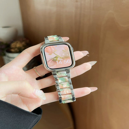 Textured Metal & Resin Strap – Stylish Replacement Band for iWatch, Men & Women LONDYN UPBRINGING