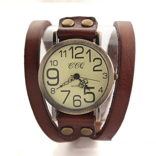 Retro Three-Circle Watch – Casual Vintage Style Wristwatch for Men & Women LONDYN UPBRINGING