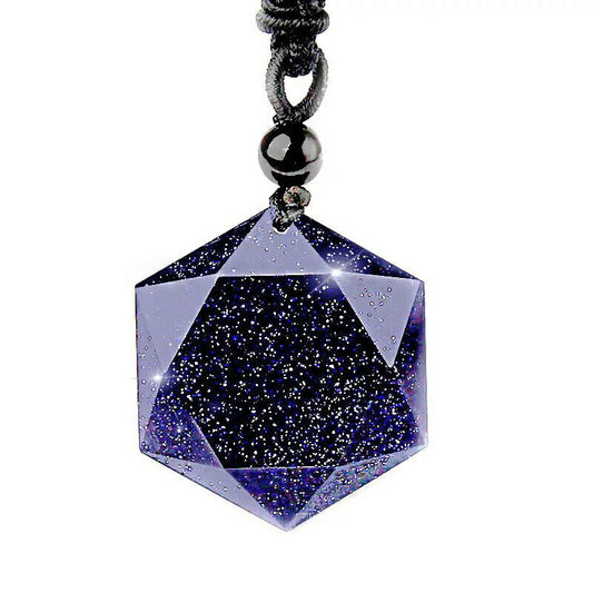 Obsidian Six-Pointed Star Pendant Necklace | Men's & Women's Sweater Chain Jewelry LONDYN UPBRINGING
