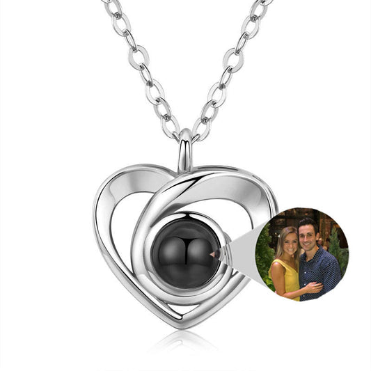 Custom Picture Inside Heart Pendant | S925 Silver Projection Necklace for Women LONDYN UPBRINGING