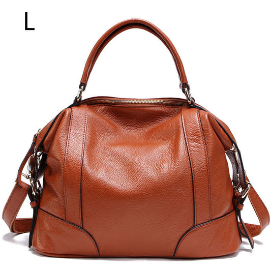 European & American Style Cowhide Leather Handbag for Women – Luxury Top Layer Genuine Leather Tote LONDYN UPBRINGING