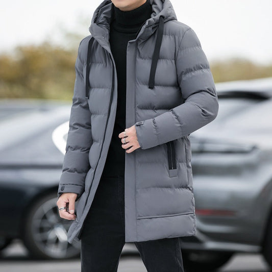 Men’s Long Hooded Winter Jacket – Warm Windproof Coat for Outdoor Fashion & Cold Weather Wear LONDYN UPBRINGING