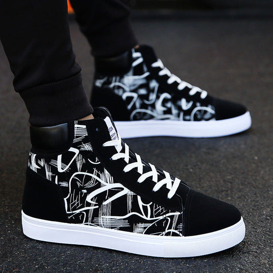 Men’s Spring High-Top Shoes – Korean Edition Fashion Sneakers for Trendy Street Style LONDYN UPBRINGING