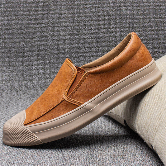 Men’s Casual Leather Rubber Shoes – Comfortable Everyday Slip-Resistant Footwear for Work & Leisure LONDYN UPBRINGING