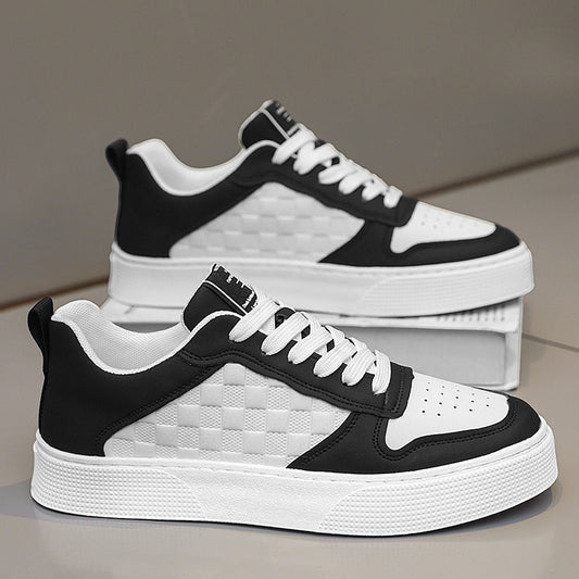 Men's Plaid Casual Sneakers | Breathable Lace-up Flats LONDYN UPBRINGING