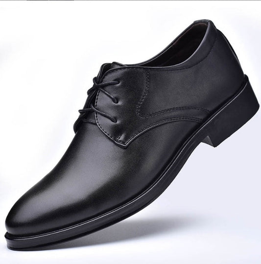 Men’s Black Pointed Toe Lace-Up Shoes – Casual Fashion Dress Footwear LONDYN UPBRINGING
