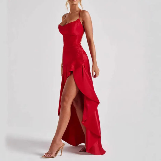 Grace Backless Ruffle Maxi Dress | Summer Evening & Party Elegance LONDYN UPBRINGING