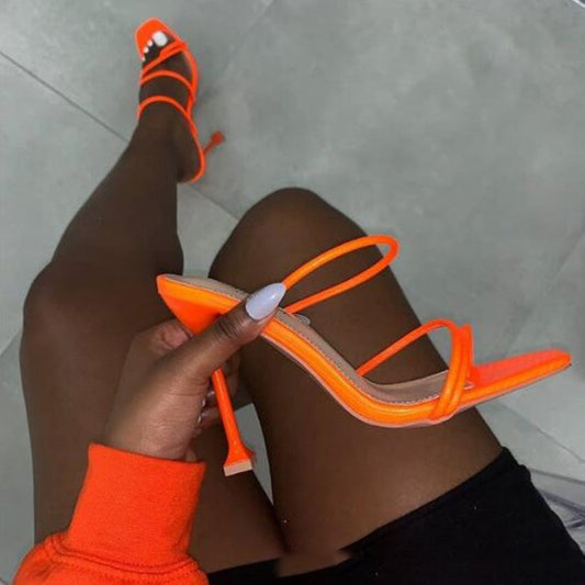 Women's Summer Square Toe Stiletto High Heel Sandals: New Sleek Dress Heels LONDYN UPBRINGING