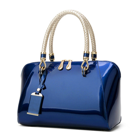 Shiny Patent Leather Handbag for Women – Fashion One-Shoulder & Crossbody Bag LONDYN UPBRINGING