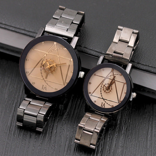 Fashion Gear Compass Watch – Steel Turntable Wristwatch for Men & Women, Perfect Couple Timepiece LONDYN UPBRINGING