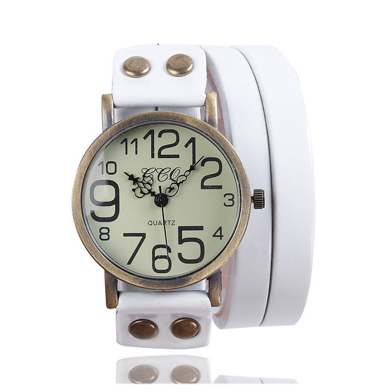 Retro Three-Circle Watch – Casual Vintage Style Wristwatch for Men & Women LONDYN UPBRINGING