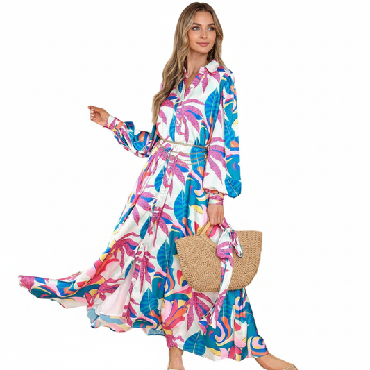 Women's Printed Polo Dresses: Long-Sleeved Styles LONDYN UPBRINGING