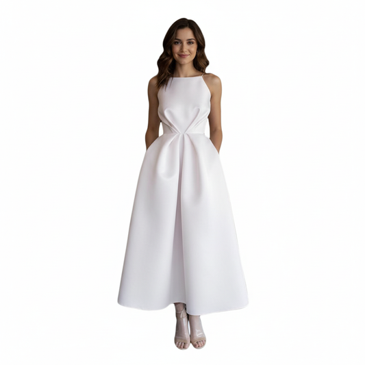 White Luxury Evening Gowns & Formal Dresses LONDYN UPBRINGING