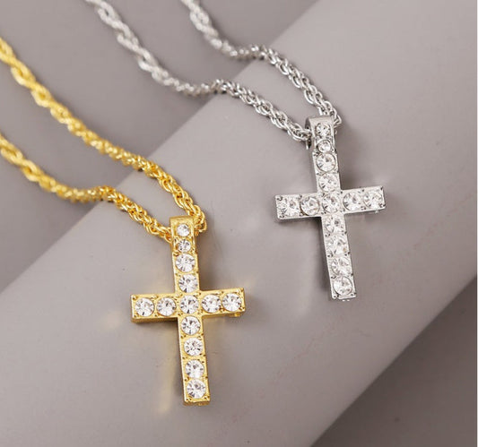 Unisex Cross Chain Necklace | Heavy Rope Chain Punk Jewelry for Men & Women LONDYN UPBRINGING