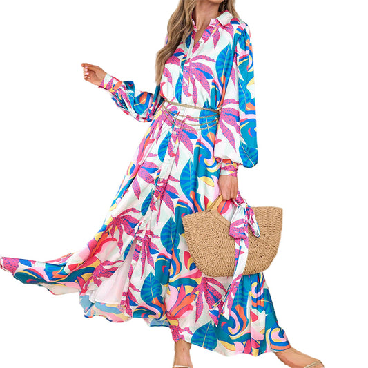 Women's Printed Polo Dresses: Long-Sleeved Styles LONDYN UPBRINGING