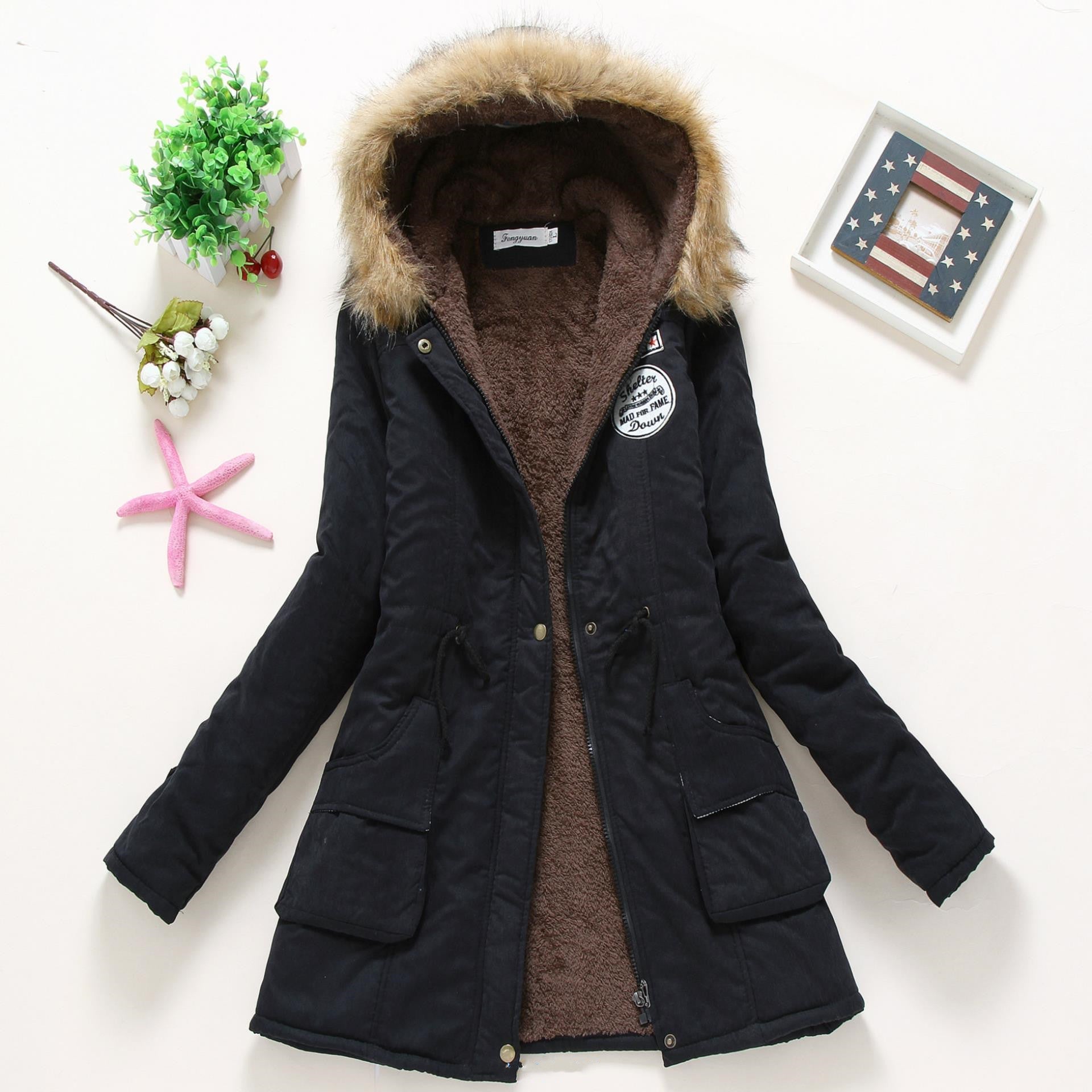 Women's Hooded Winter Puffer Jacket - Fashion Warm Coat & Ladies Top LONDYN UPBRINGING