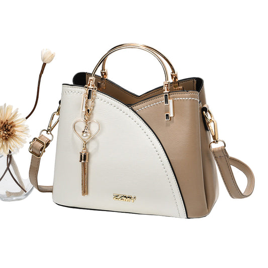 Color Block Handbag for Women – Stylish Crossbody Bag with Love Tassel Decor & Shoulder Strap LONDYN UPBRINGING