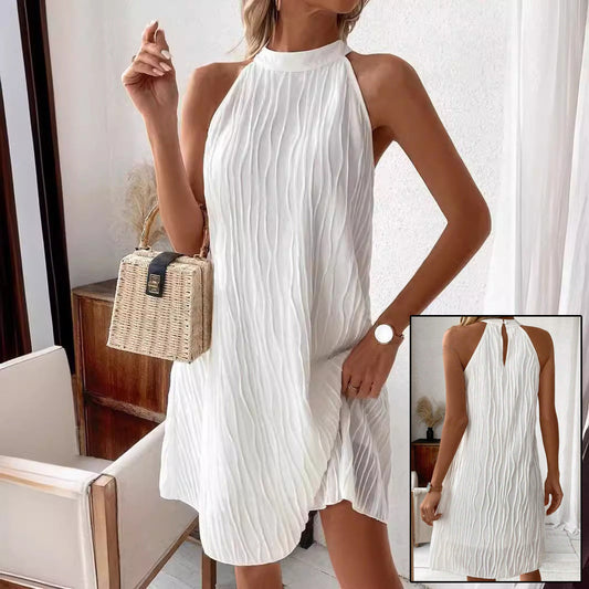 Women's Halter Backless Dress - Pure Color Fashion Styles LONDYN UPBRINGING