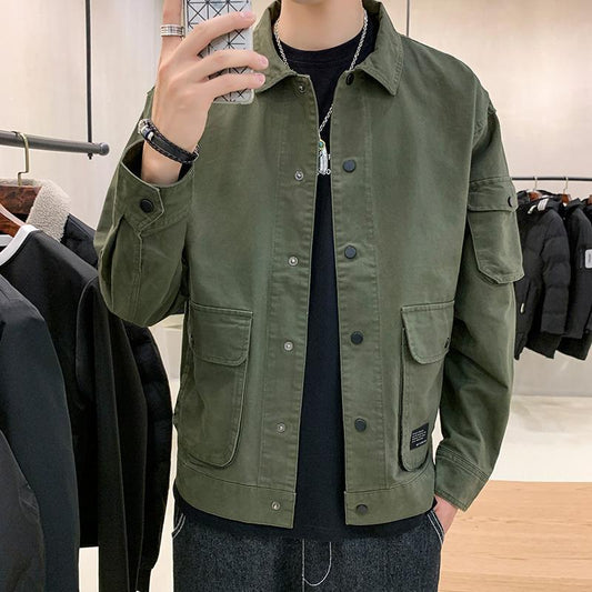 Men’s Autumn Tooling Jacket – Korean Trend Casual Coat for Stylish Everyday Wear LONDYN UPBRINGING