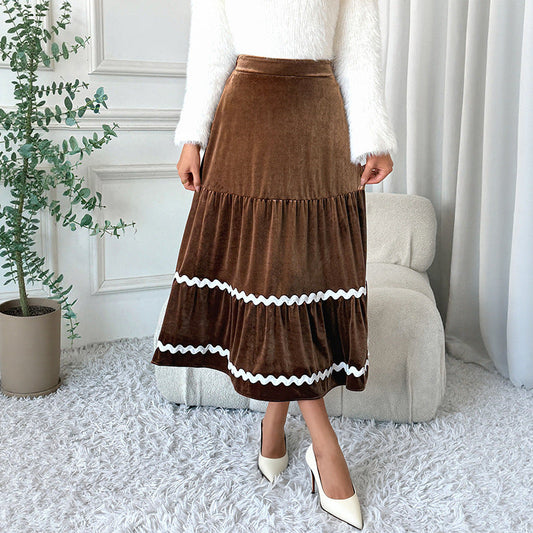 Women's Lace Midi Skirt | Elegant Mid-Length A-Line/Pencil Skirt LONDYN UPBRINGING