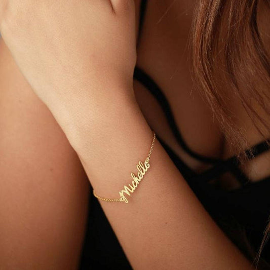 Personalized Name Bracelet: Custom Engraved Stainless Steel DIY Jewelry LONDYN UPBRINGING