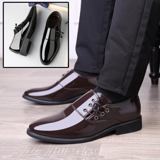 Trending Italian Patent Leather Shoes For Men – Lace-Up Oxford Business & Wedding Shoes LONDYN UPBRINGING