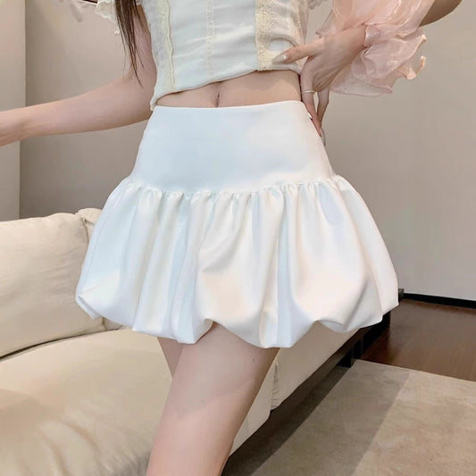 Women's White Tulle Tutu Skirt | Sweet Ballet Style High-Waist Mini/Midi LONDYN UPBRINGING