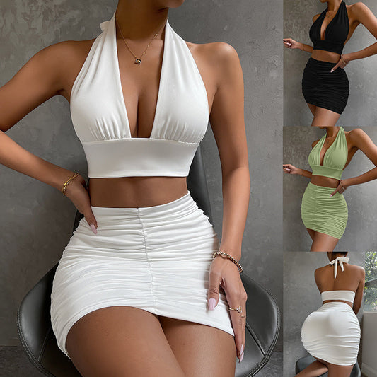 Sexy Suspender Satin Dress for Women | Elegant Slim Strap Backless Lace-Up A-Line LONDYN UPBRINGING