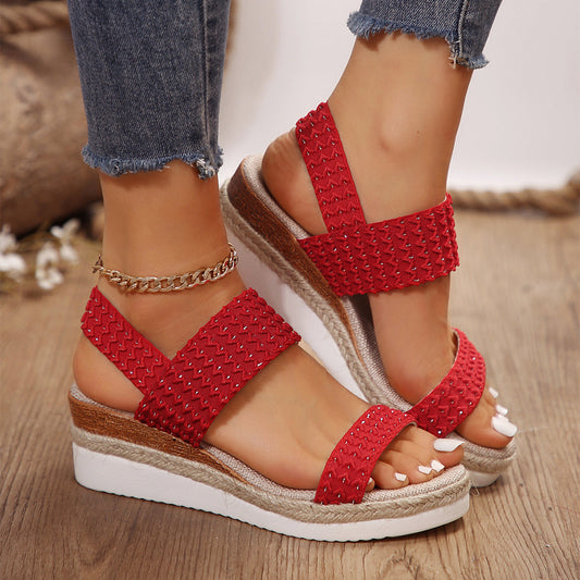Summer Wedge Sandals for Women: Comfortable Peep-Toe Heels & Espadrilles LONDYN UPBRINGING